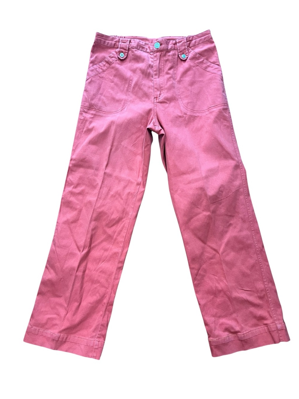 Graff Wear Y2K by UM Company Coral red grandma utility Cotton Pants Size 8